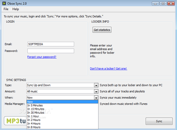 MP3Tunes Oboe Sync screenshot 2