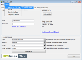 MP3Tunes Oboe Sync screenshot 3