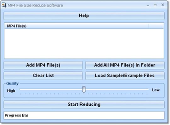 MP4 File Size Reduce Software screenshot