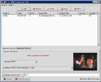 MP4 to VOB Converter Pro screenshot