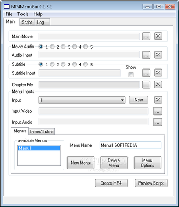 MP4MenuGUI screenshot