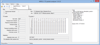 MPEG-2TS Packet Analyser screenshot 5