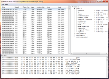 MPEG Audio ES Viewer screenshot