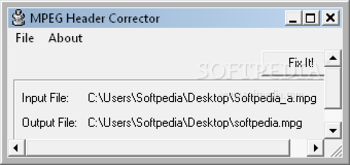 MPEG Header Corrector screenshot