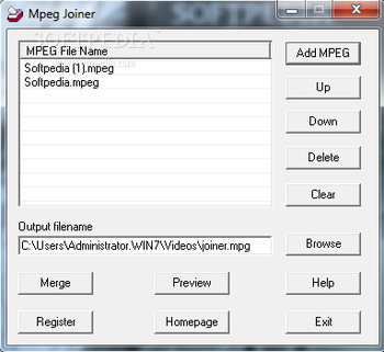 Mpeg Joiner screenshot