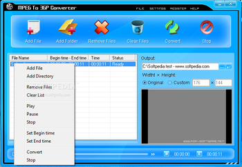 MPEG To 3GP Converter screenshot