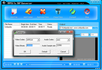 MPEG To 3GP Converter screenshot 2