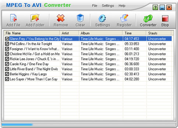 MPEG To AVI Converter screenshot