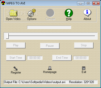 MPEG TO AVI screenshot
