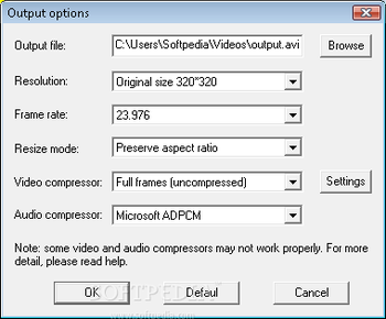 MPEG to AVI screenshot 2