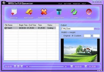 MPEG To FLV Converter screenshot 2