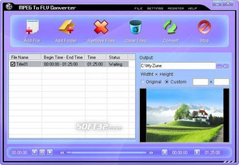 MPEG To FLV Converter screenshot 3