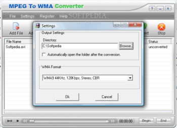 MPEG To WMA Converter screenshot 3