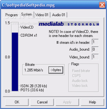 MpegProperties screenshot 2