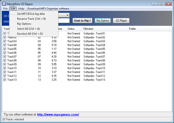 MpegWare CD Ripper screenshot 2