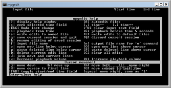 MPGEDIT screenshot