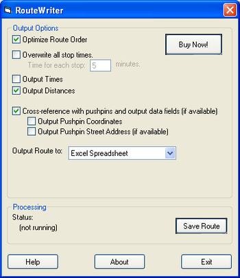 MPRouteWriter screenshot
