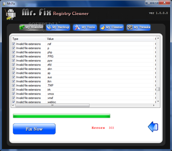 Mr Fix Registry Cleaner screenshot 2