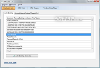MRU Clear screenshot 3