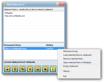 MRU4Clipboard screenshot 2