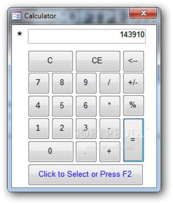 Ms Access Calculator screenshot
