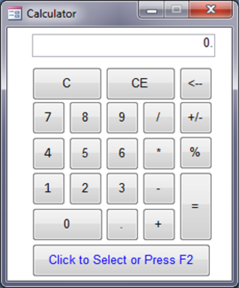 Ms Access Calculator screenshot