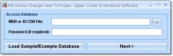 MS Access Change Case To Proper, Upper, Lower & Sentence Software screenshot