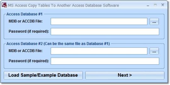 MS Access Copy Tables To Another Access Database Software screenshot