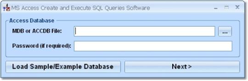 MS Access Create and Edit SQL Queries Software screenshot