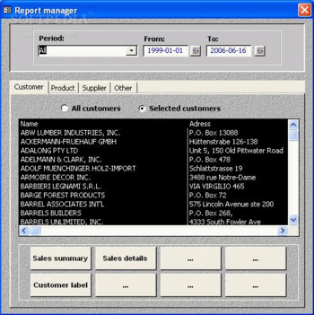 MS Access Customer Template screenshot 2