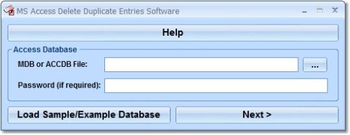 MS Access Delete Duplicate Entries Software screenshot