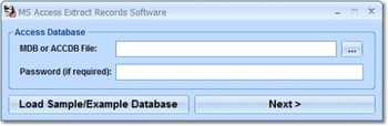 MS Access Extract Records Software screenshot