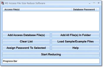MS Access File Size Reduce Software screenshot