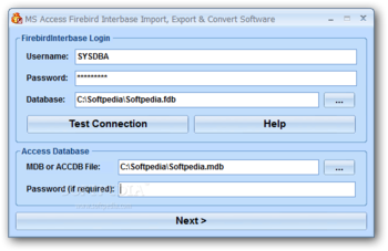 MS Access Firebird Interbase Import, Export & Convert Software screenshot