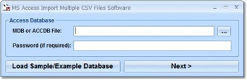 MS Access Import Multiple CSV Files Software screenshot