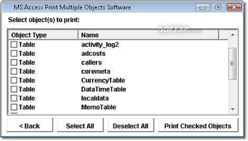 MS Access Print Multiple Objects Software screenshot 3