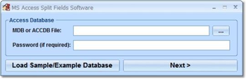 MS Access Split Fields Software screenshot
