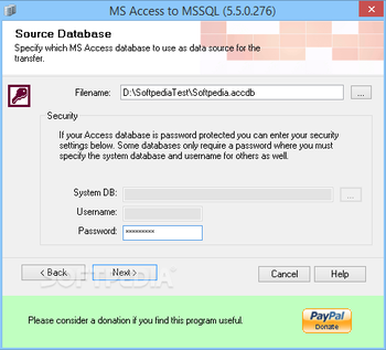 MS Access to MSSQL screenshot 2