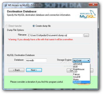 MS Access To MySQL screenshot 3