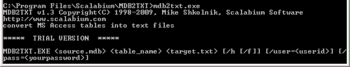MS Access to Text converter screenshot