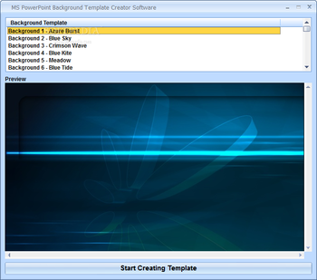 MS PowerPoint Background Template Creator Software screenshot