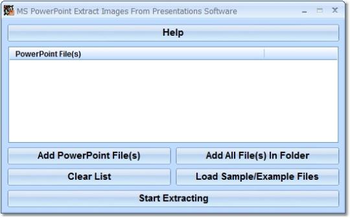 MS PowerPoint Extract Images From Presentations Software screenshot