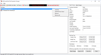 MS PowerPoint File Properties Changer screenshot