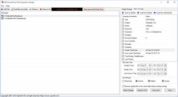 MS PowerPoint File Properties Changer screenshot 2