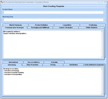 MS PowerPoint Marketing Plan Presentation Template Software screenshot