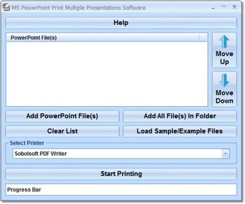 MS PowerPoint Print Multiple Presentations Software screenshot
