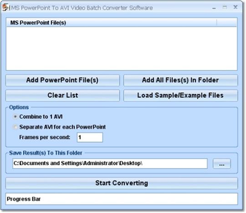 MS PowerPoint To AVI Video Batch Converter Software screenshot