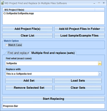 MS Project Find and Replace In Multiple Files Software screenshot 2