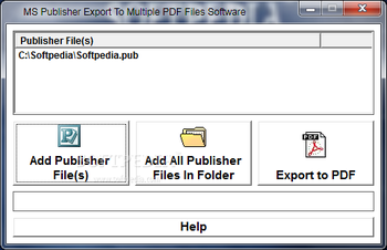 MS Publisher Export To Multiple PDF Files Software screenshot