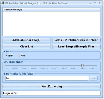 MS Publisher Extract Images From Multiple Files Software screenshot